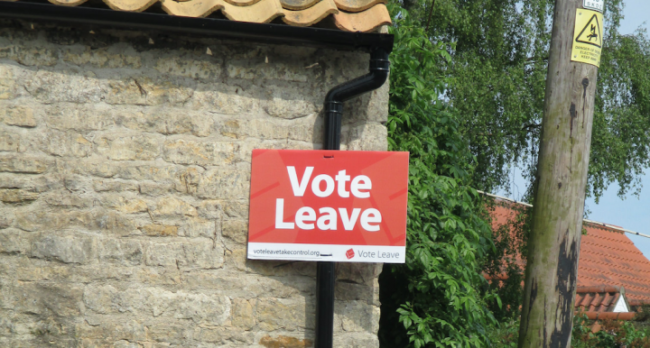 image of "Vote Leave" sign